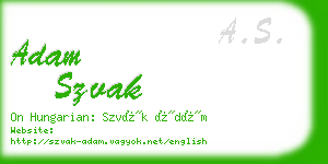 adam szvak business card